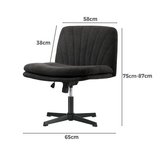 Heidi Linen Armless Office Chair