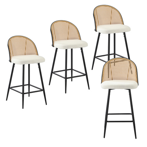 66cm Lucian Boucle Bar Stools