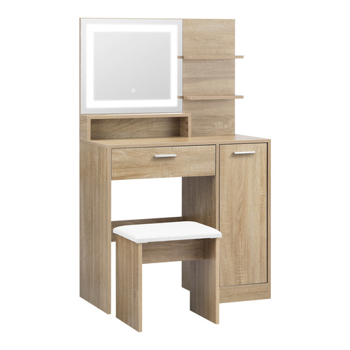 2-Piece-Melrose-LED-Dressing-Table-and-Stool-Set