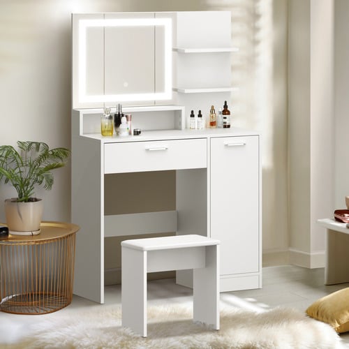 2-Piece-Melrose-LED-Dressing-Table-and-Stool-Set