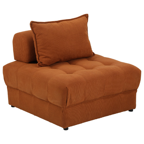 Brown Bettina Armless Lounge Chair
