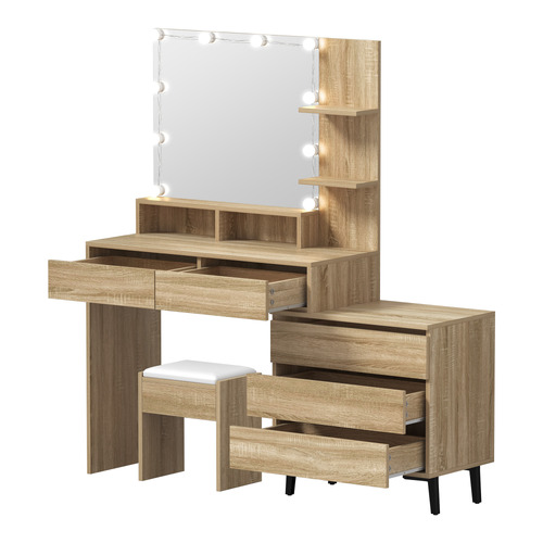 2 Piece Adriana LED Dressing Table & Stool Set
