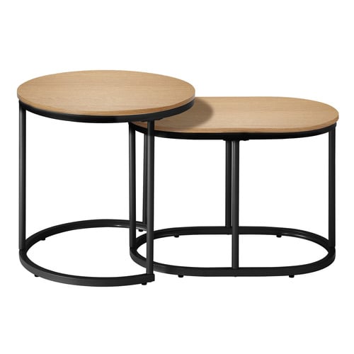 LivingFusion 2 Piece Sherman Nesting Coffee Table Set Temple & Webster