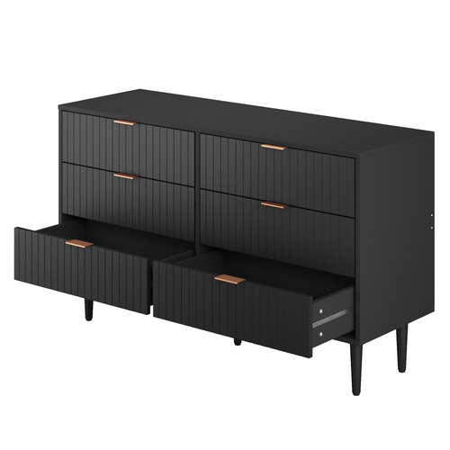 Ylona-6-Drawer-Ribbed-Chest