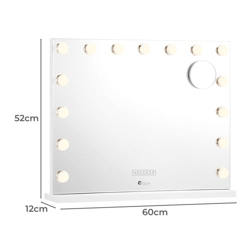 Fava Steel LED Mirror with Bluetooth