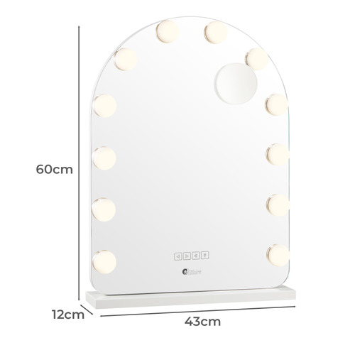 Abbe Arched LED Make-Up Mirror with Bluetooth