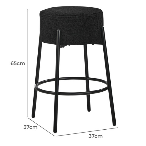 65cm Madeline Boucle Bar Stools