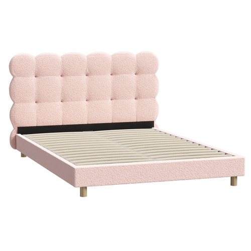Pink Xandria Boucle Bed