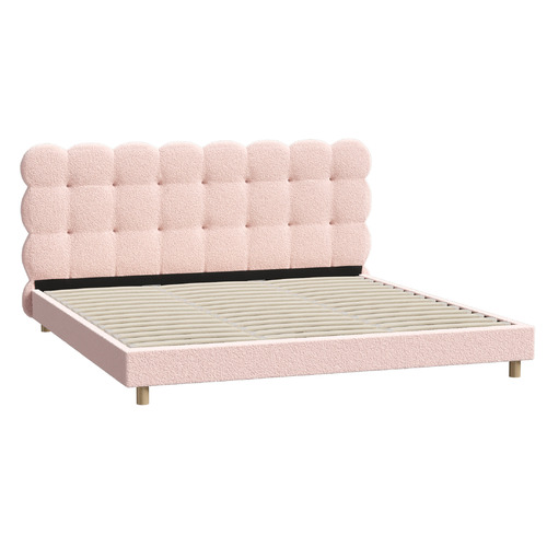 Pink Xandria Boucle Bed