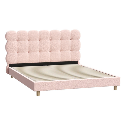 Pink Xandria Boucle Bed