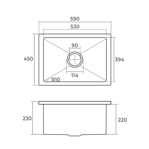 Izel 590mm Single Kitchen Sink and Mixer Tap