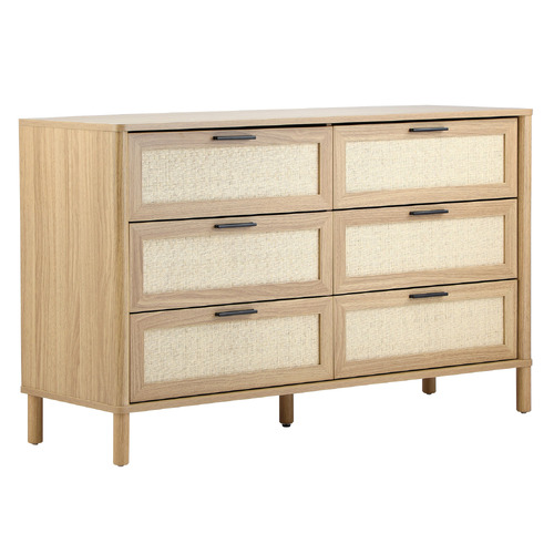 Elida Rattan 6 Drawer Chest