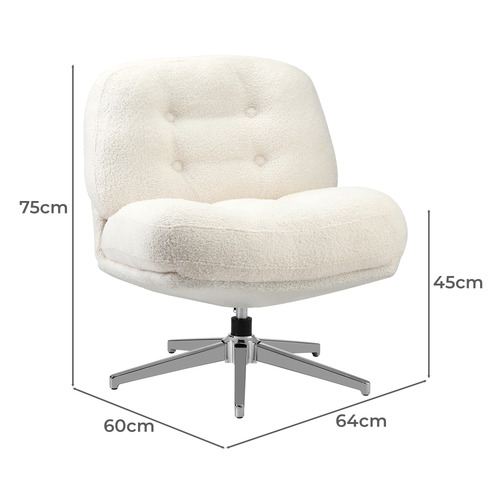 Adler Boucle Swivel Armchair