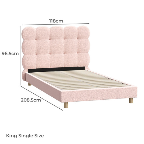 Pink Xandria Boucle Bed