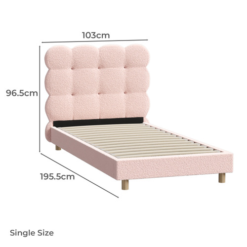 Pink Xandria Boucle Bed