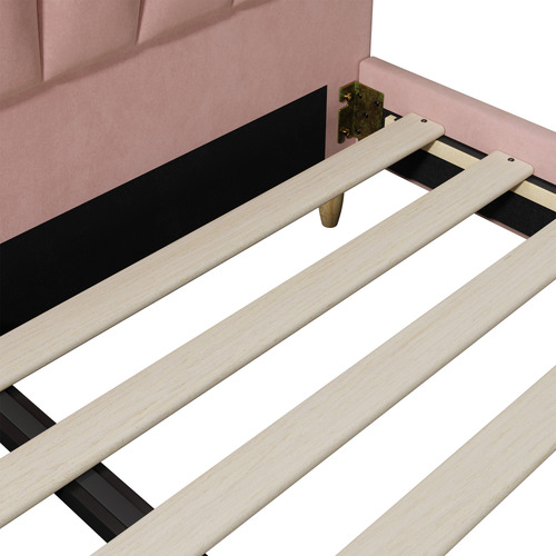 Pink Florin Velvet Bed