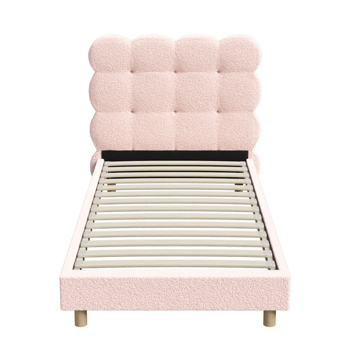 Pink Xandria Boucle Bed