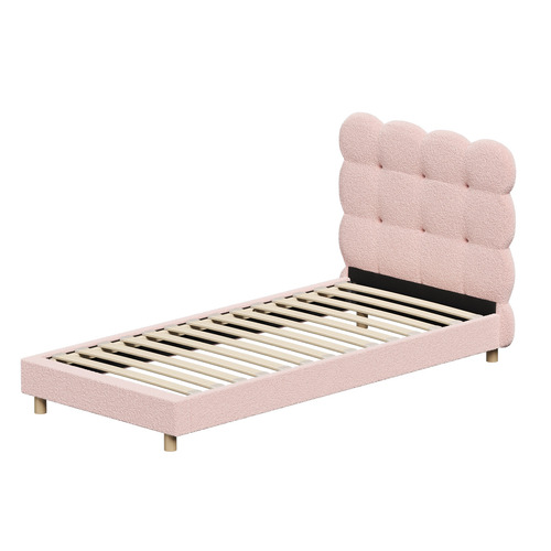 Pink Xandria Boucle Bed