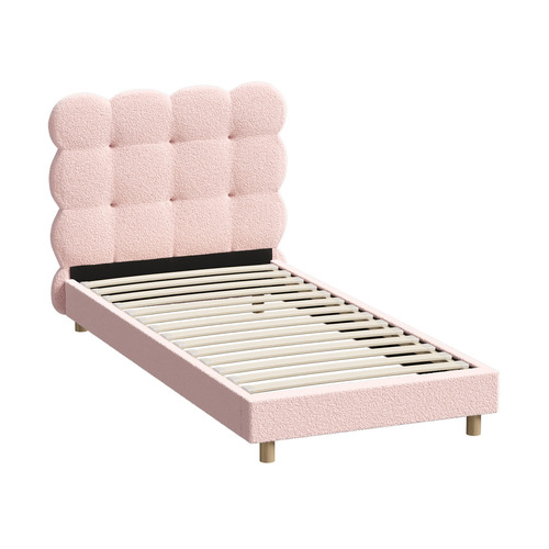 Pink Xandria Boucle Bed