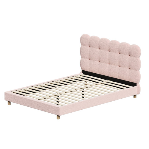 Pink Xandria Boucle Bed