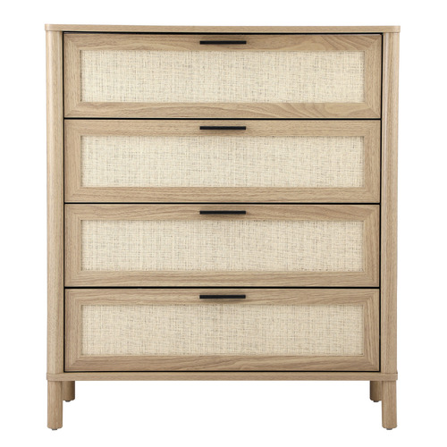Elida Rattan 4 Drawer Chest