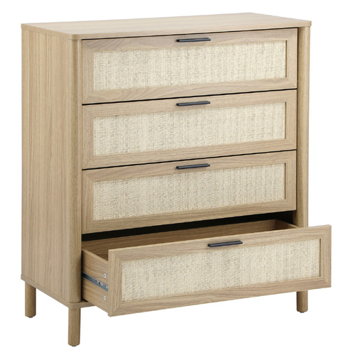 Elida Rattan 4 Drawer Chest