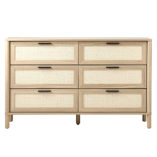 Elida Rattan 6 Drawer Chest