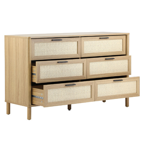 Elida Rattan 6 Drawer Chest