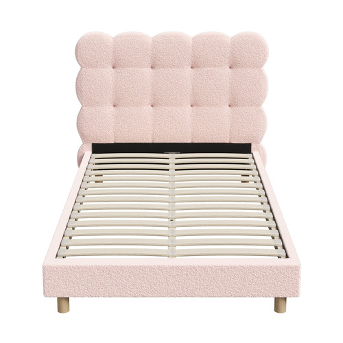 Pink Xandria Boucle Bed