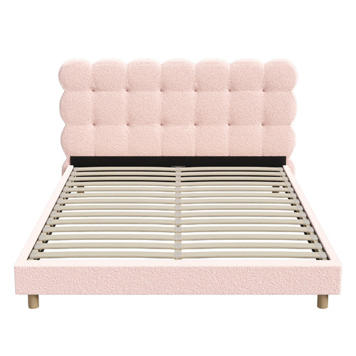 Pink Xandria Boucle Bed