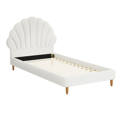 White-Florin-Boucle-Bed