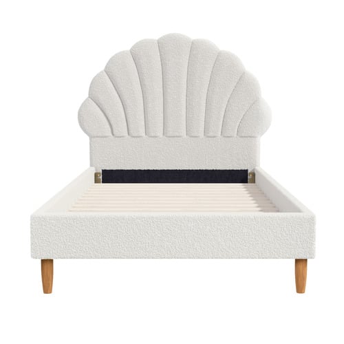 White-Florin-Boucle-Bed