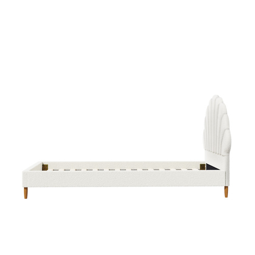 White-Florin-Boucle-Bed