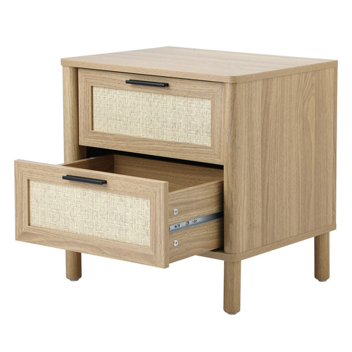 Elida Rattan Bedside Table