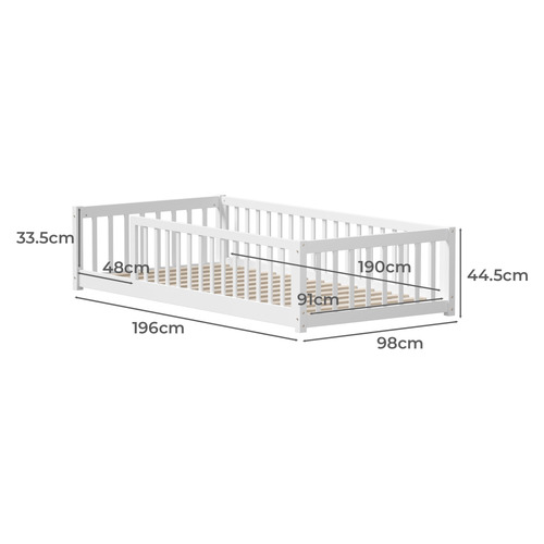Ettie Pine Wood Single Bed Frame