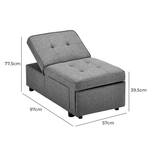Caribou Upholstered Single Sofa Bed