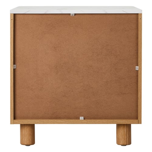 Coney Faux Marble Bedside Table