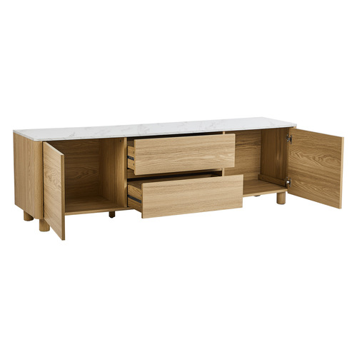 Palmyra Faux Marble Entertainment Unit