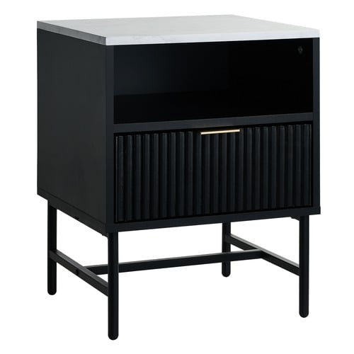 Hammond Faux Marble Bedside Table