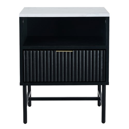 Hammond Faux Marble Bedside Table