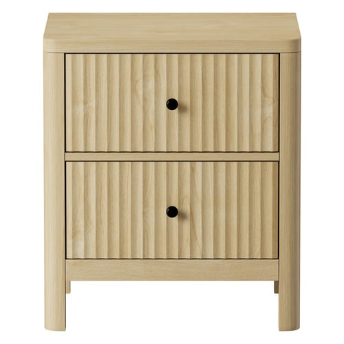 55cm Halifax 2 Drawer Bedside Table