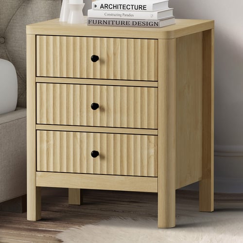 Halifax 3 Drawer Bedside Table