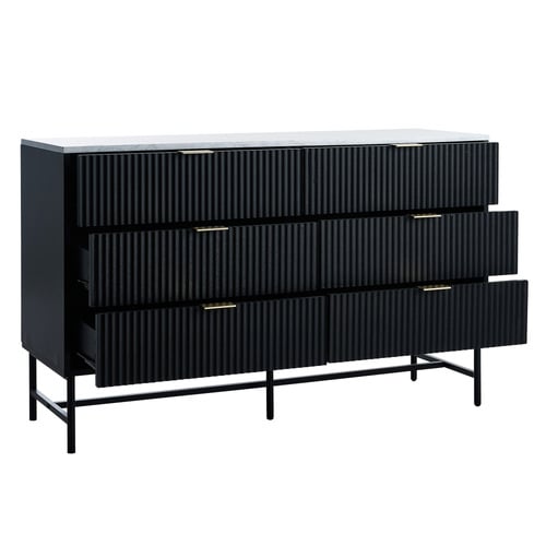 Hammond Faux Marble 6 Drawer Chest