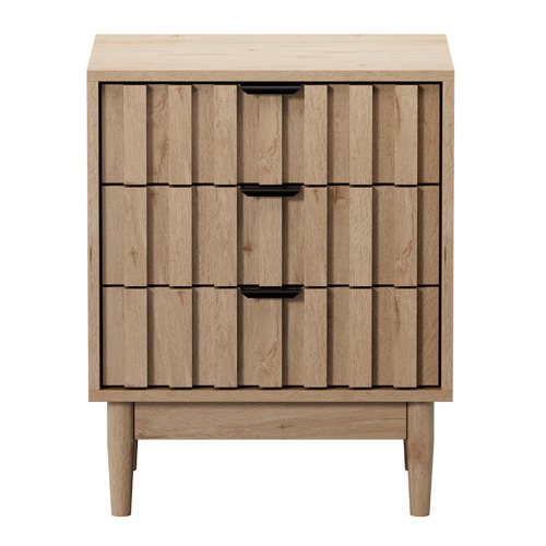 Levana 3 Drawer Bedside Table