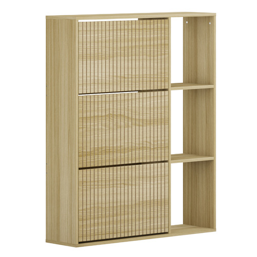 Montana 3 Door 3 Shelf Shoe Cabinet