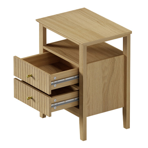 Vesta 2 Drawer Bedside Table