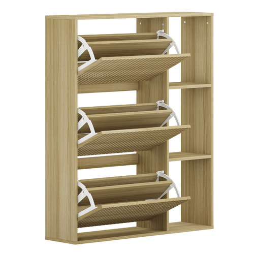 Montana 3 Door 3 Shelf Shoe Cabinet