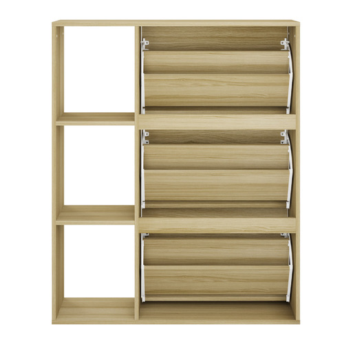 Montana 3 Door 3 Shelf Shoe Cabinet