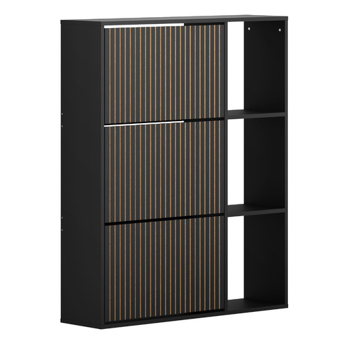 Montana 3 Door 3 Shelf Shoe Cabinet