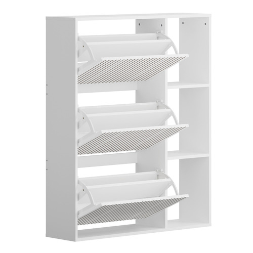 Montana 3 Door 3 Shelf Shoe Cabinet